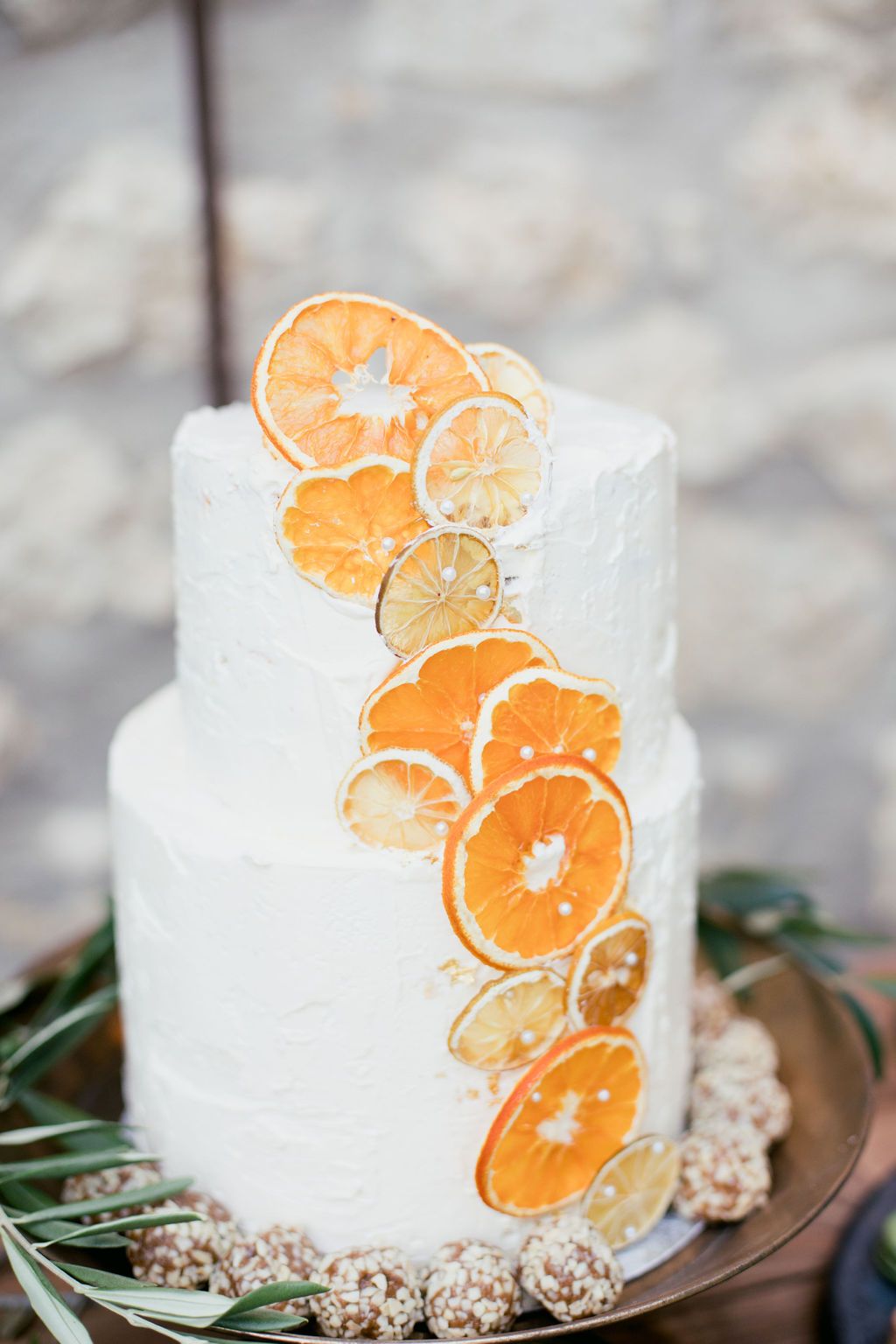 Hochzeitstorte mit Orangen